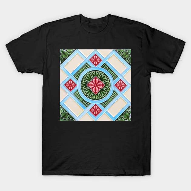 Peranakan Floral Tile T-Shirt by ernstc